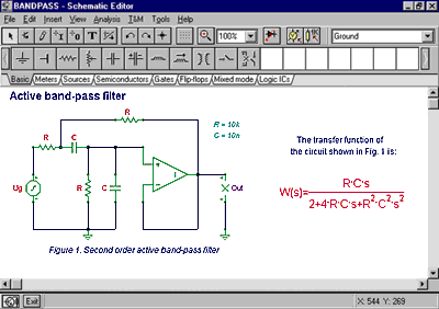 Symbolic analysis producing the closed form expression of the transfer function